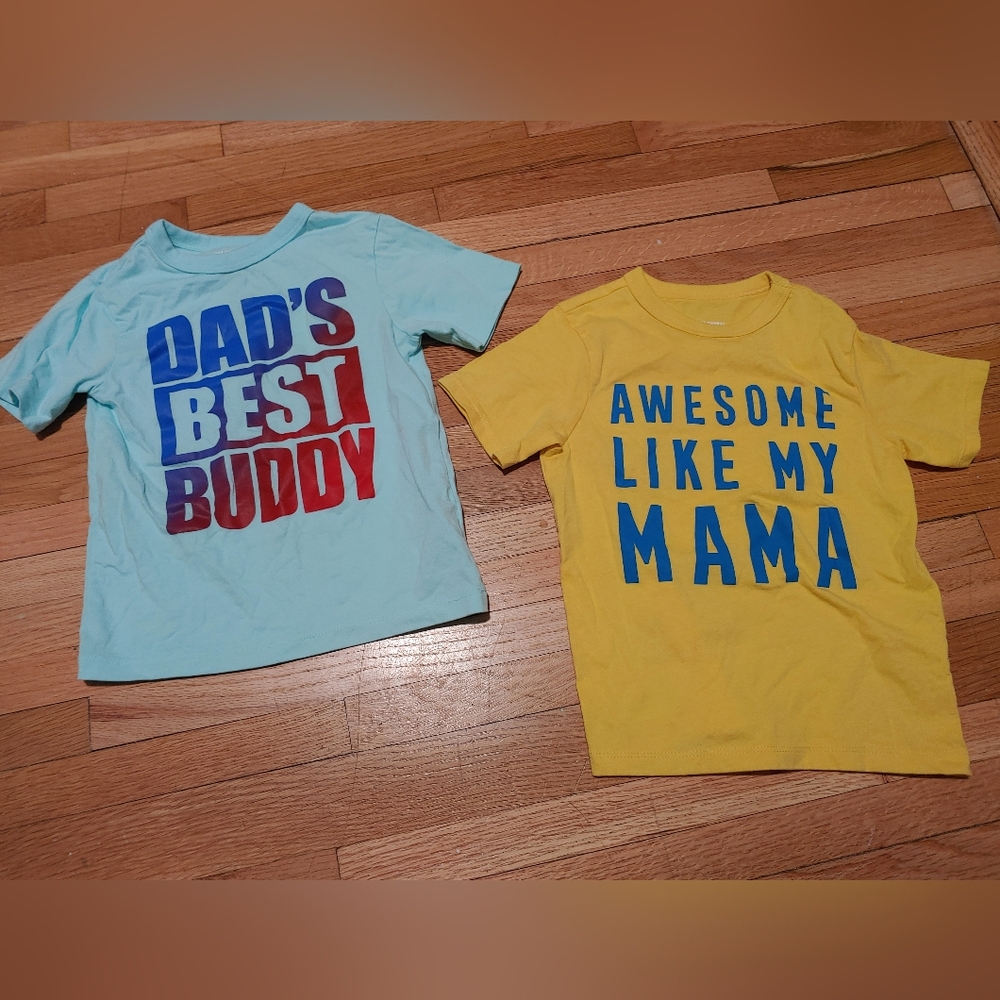 The Children's Place Kids Graphic Tees - Blue and Yellow / Size 3t